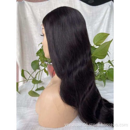 32 34 inches wholesale price softy 4*4 lace closure wig body wave raw virgin human hair brazilian wigs
